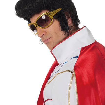 Perruque Elvis noire