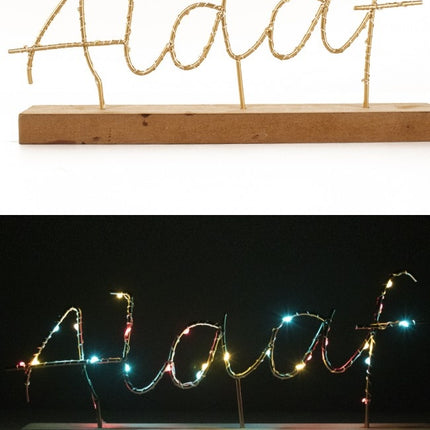 Tablette avec texte Alaaf éclairé