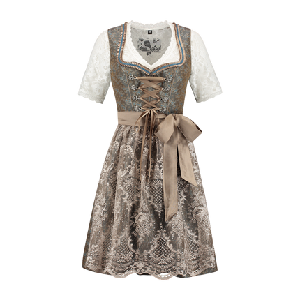 Robe Dirndl verte Oktoberfest Dames Jaquard