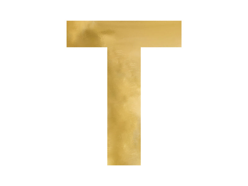 Lettre miroir T Gold 60cm