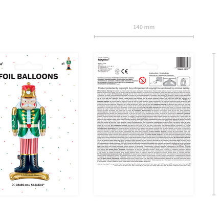 Ballon à l'hélium Casse-Noisette vide 85cm