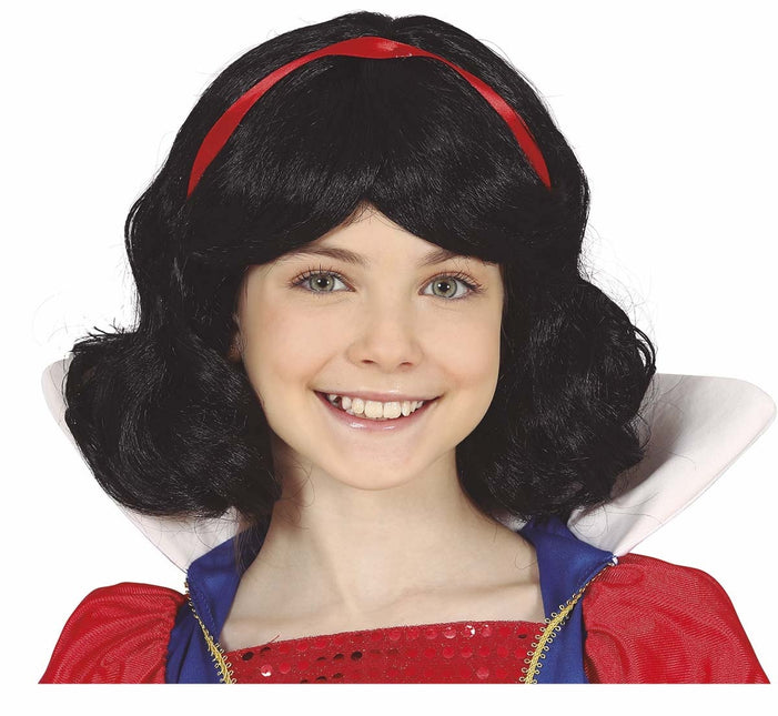 Perruque noire cheveux courts enfant