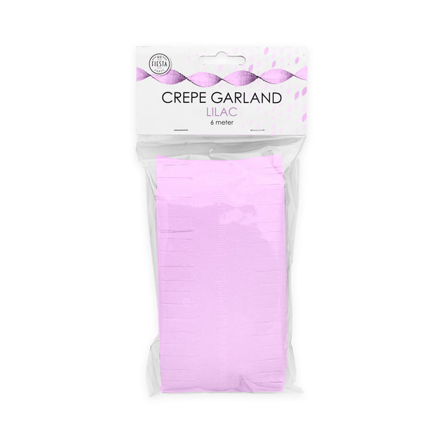 Guirlandes lilas en crêpe 6m