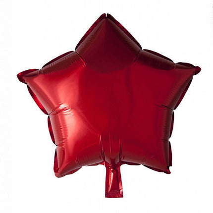 Ballon à l'hélium étoile rouge 46cm vide