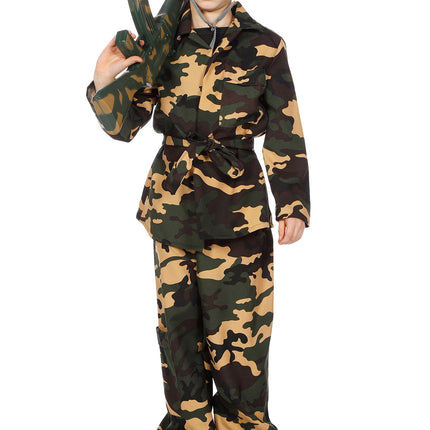 Costume de l'armée Garçon vert