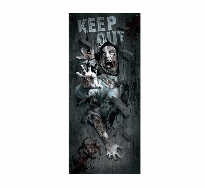 Décoration de porte Halloween Zombie 180cm