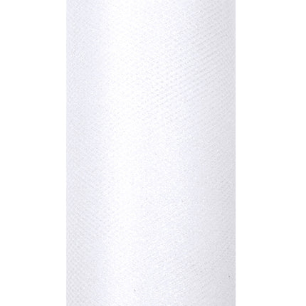 Rouleau de tulle blanc pailleté 15cm 9m