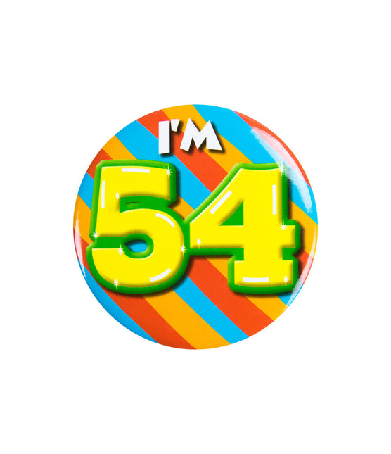 Je suis 54 Bouton 54 ans 5.5cm