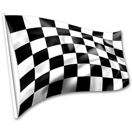 Finishvlag Formule 1 Race 1,5m van Partychimp koop je bij Partywinkel