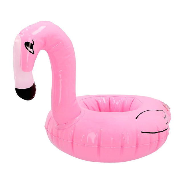 Flamingo Bekerhouder Opblaasbaar 18cm van Boland koop je bij Partywinkel