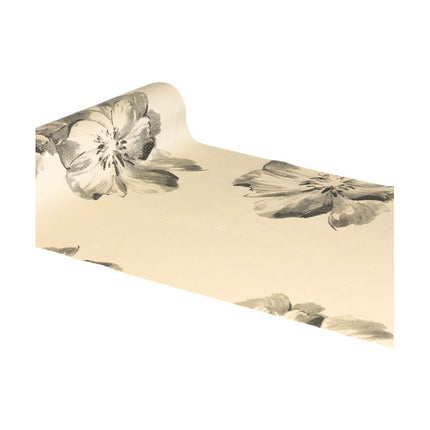 Chemin de table floral beige 3m