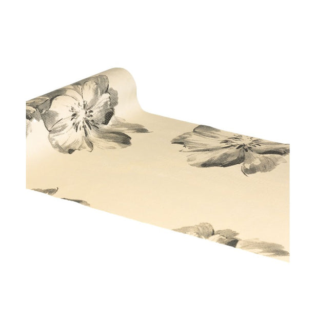 Chemin de table floral beige 3m