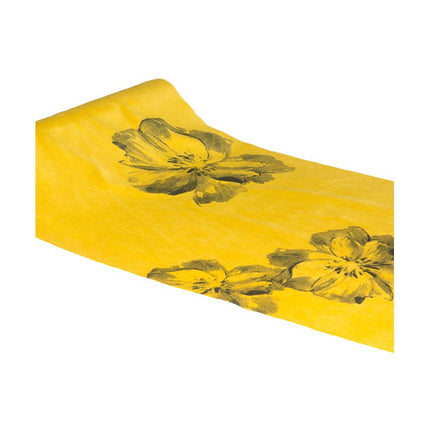 Chemin de table floral jaune 3m