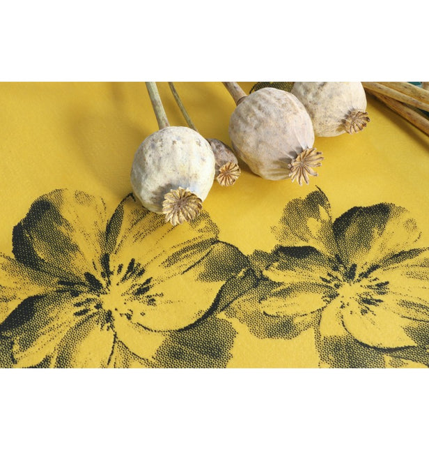 Chemin de table floral jaune 3m