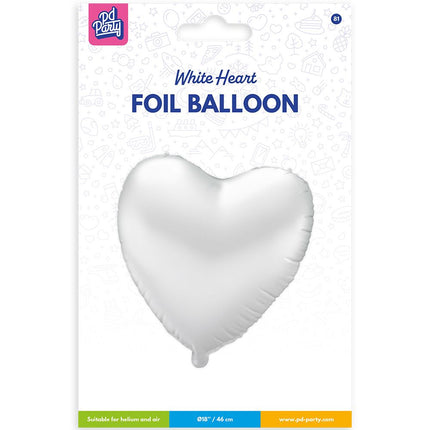 Ballon de baudruche - Coeur blanc