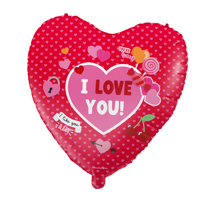 Ballon à l'hélium Je t'aime 46cm