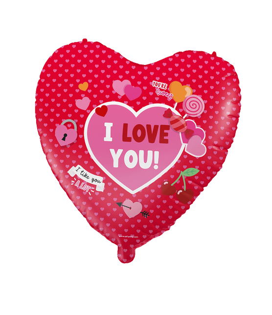 Ballon à l'hélium Je t'aime 46cm