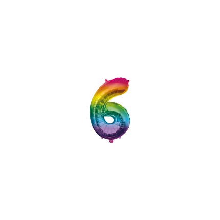 Ballon de baudruche 40 cm - 6 arc-en-ciel