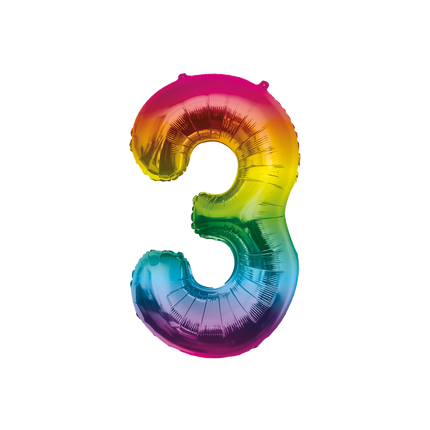 Ballon de baudruche 86cm 3 arc-en-ciel