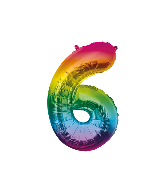Ballon de baudruche 86cm 6 arc-en-ciel