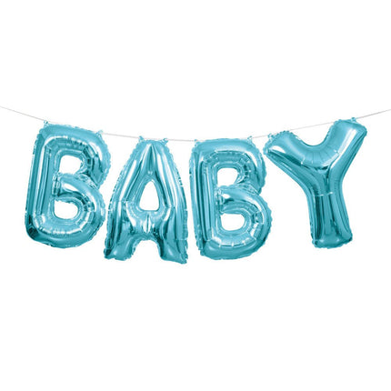 Folie Ballon Baby Blauw 35cm van Unique koop je bij Partywinkel