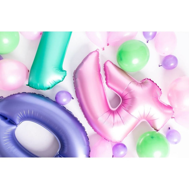 Folie Ballon Cijfer 0 Mat Roze XL 86cm leeg van Folat koop je bij Partywinkel