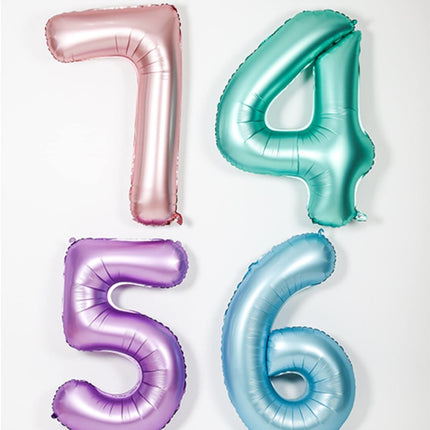 Folie Ballon Cijfer 0 Pastel Roze XL 86cm leeg van Folat koop je bij Partywinkel