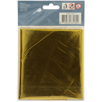 Folie Ballon Cijfer 2 Goud Metallic XL 86cm leeg van Folat koop je bij Partywinkel