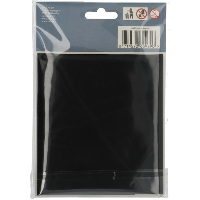 Folie Ballon Cijfer 9 Mat Zwart XL 86cm leeg van Folat koop je bij Partywinkel