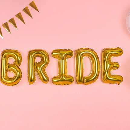 Folie Ballon Letter B Goud Leeg 35cm van Partydeco koop je bij Partywinkel