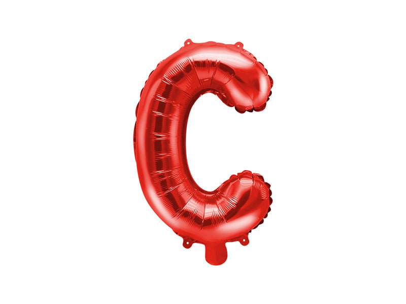 Folie Ballon Letter C Rood Leeg 35cm van Partydeco koop je bij Partywinkel