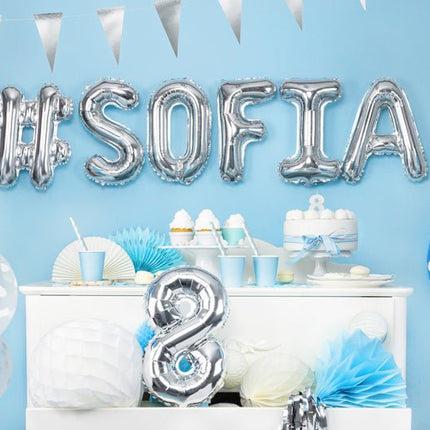 Folie Ballon Letter I Zilver Leeg 35cm van Partydeco koop je bij Partywinkel