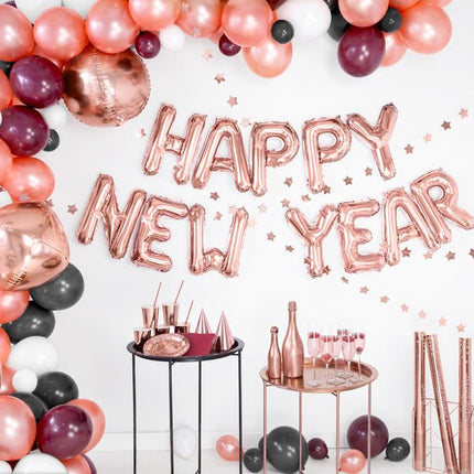 Folie Ballon Letter N Rose Goud Leeg 35cm van Partydeco koop je bij Partywinkel