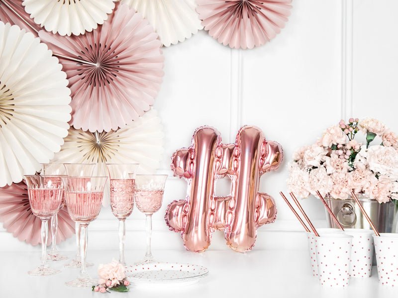 Folie Ballon Letter  Rose Goud Leeg 35cm van Partydeco koop je bij Partywinkel