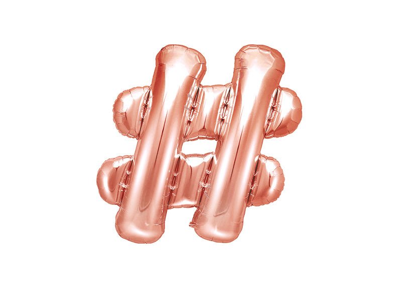 Folie Ballon Letter  Rose Goud Leeg 35cm van Partydeco koop je bij Partywinkel