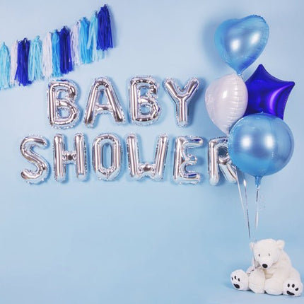 Folie Ballon Letter S Zilver Leeg 35cm van Partydeco koop je bij Partywinkel
