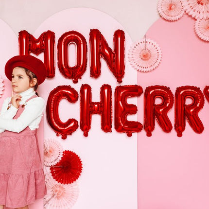 Folie Ballon Letter U Rood Leeg 35cm van Partydeco koop je bij Partywinkel
