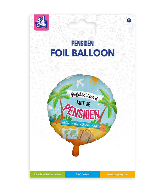 Folie ballon - Pensioen van Paper Dreams koop je bij Partywinkel