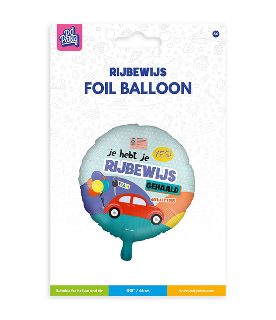 Folie ballon - Rijbewijs van Paper Dreams koop je bij Partywinkel