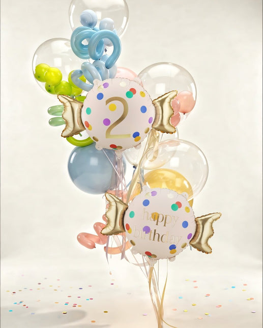 Folie Ballon Snoep 2 Jaar 61cm Leeg van Partydeco koop je bij Partywinkel