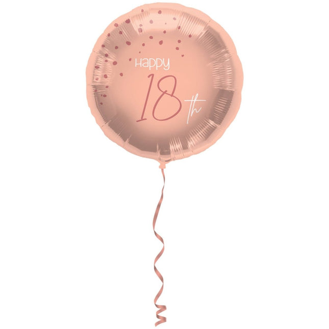 Folieballon Elegant Lush Blush 18 Jaar - 45cm van Folat koop je bij Partywinkel