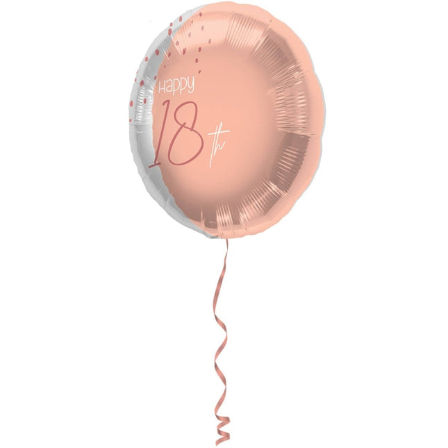 Folieballon Elegant Lush Blush 18 Jaar - 45cm van Folat koop je bij Partywinkel