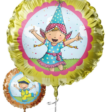 Folieballon Fien & Teun 45cm Leeg van Haza Witbaard koop je bij Partywinkel