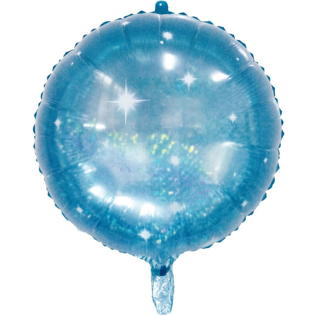 Folieballon Rond Galactic Aqua - 45 cm van Folat koop je bij Partywinkel