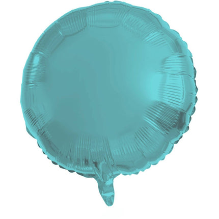 Folieballon Rond Pastel Aqua Metallic Mat - 45 cm van Folat koop je bij Partywinkel