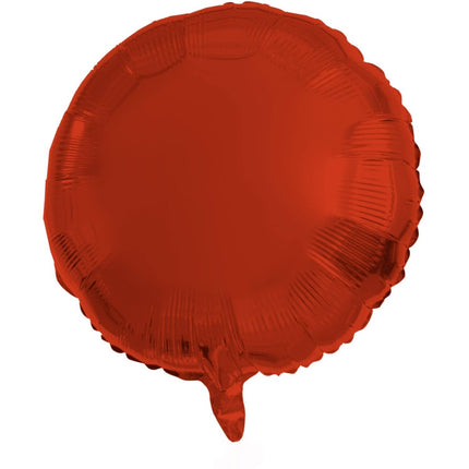 Folieballon Rond Rood Metallic Mat - 45 cm van Folat koop je bij Partywinkel