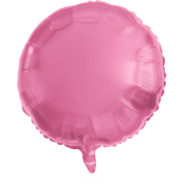 Folieballon Rond Roze Metallic Mat - 45 cm van Folat koop je bij Partywinkel
