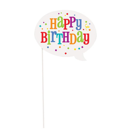 Foto Props Happy Birthday Accessoires 29,2cm 10 delig van Unique koop je bij Partywinkel