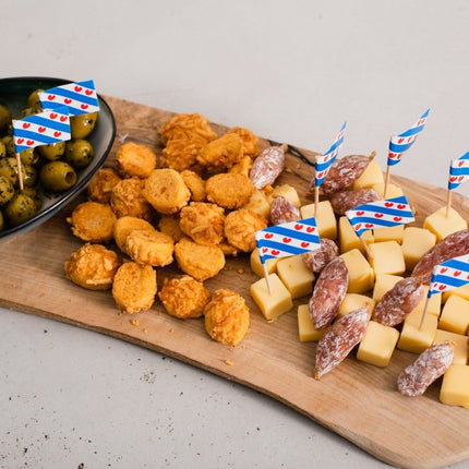 Friesland Cocktailprikkers Pompebled 6cm 50st van WeFiesta koop je bij Partywinkel