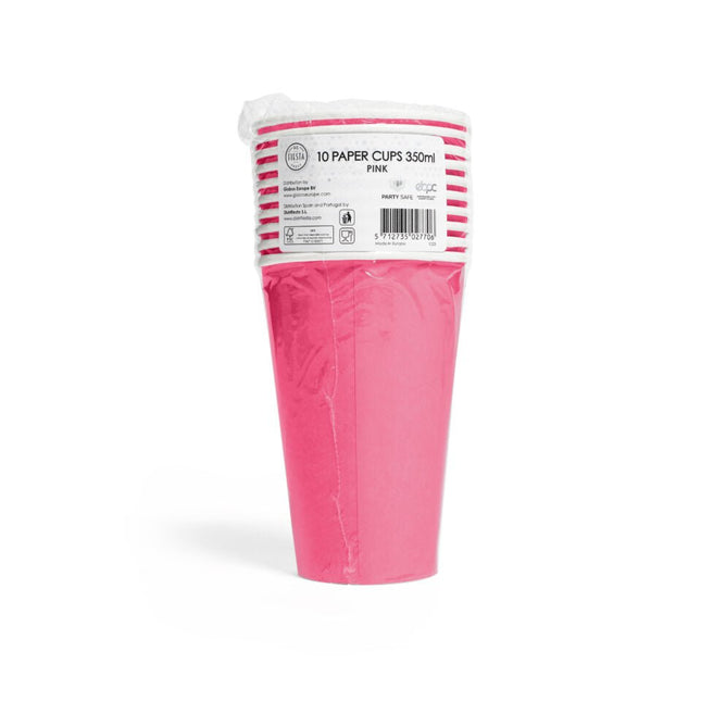 Fuchsia Bekers Papier 210ml 14st van WeFiesta koop je bij Partywinkel